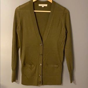 Olive green cardigan
